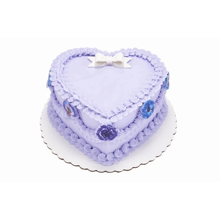 Purple Floral Heart Cake