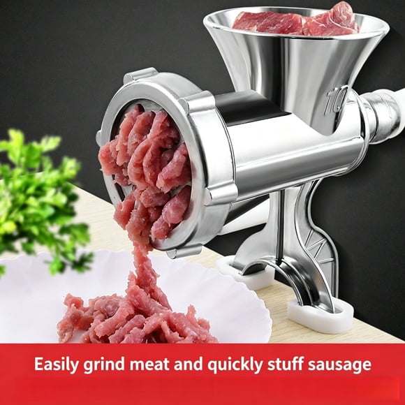 EGNMCR Outils&Amélioration de la Maison Manuel Broyeur de Saucisses en Alliage d'Aluminium Ménager Hachoir à Viande Multifonctionnel Fabricant de Saucisses Hachoir à Manivelle pour Chili Légume Ail Nourriture Hachage Hachoir à Viande Manuel