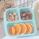 thumbnail image 4 of Recipientes bento para preparar refrigerios, 3 compartimentos, reutilizables, de acero inoxidable, para la escuela y la oficina, ecológicos, soluciones portátiles para el almuerzo. Blahzhy, 4 of 5