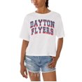 thumbnail image 2 of Women's Gameday Couture White Dayton Flyers Claim To Fame Boxy Cropped T-Shirt, 2 of 5