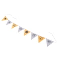 thumbnail image 3 of Banderín Multicolor colgante resistente al desgaste bandera triangular al aire libre para decoración de jardín al aire libre naranja blanco, 3 of 14