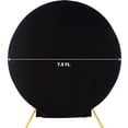 thumbnail image 3 of Efavormart 7.5ft Metallic Black Soft Velvet Round Backdrop Stand Cover, Fitted Wedding Arch Cover - 2-Sided, 3 of 6