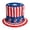 A-4, variant on 4th of July Decoration Glitter Top Hat, Shiny Independence Day American Flag Top Hat, Patriotic Red White Blue Sequin Party Hats for Memorial Day USA Party Costume Accessories