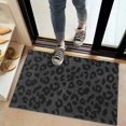 thumbnail image 2 of Black and Orange Leopard Print Washable Non Slip Indoor Door Mat, Decorative Entry Rug for Entrance, Bedroom, Kitchen, Bathroom, 20"x32", 2 of 6