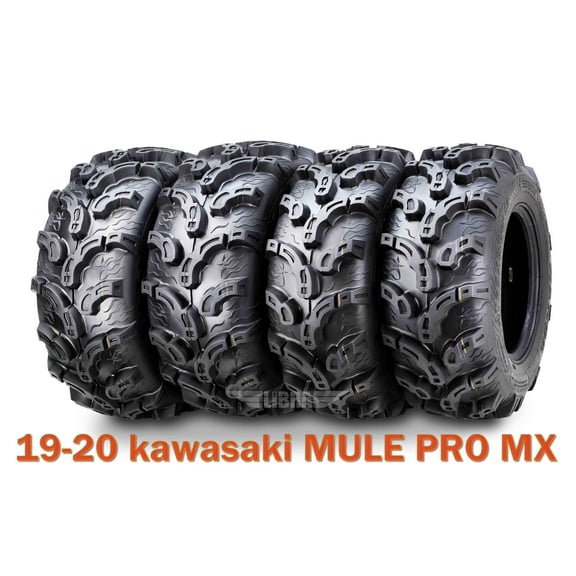 (4) WANDA 25X8X12 25X10X12 fit 19-20 kawasaki MULE PRO MX ATV Tire Set Super Mud