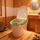 thumbnail image 4 of Herunwer Bathroom Soft Thicker Warmer Stretchable Washable Cloth Toilet Seat Cover Pads, 4 of 6
