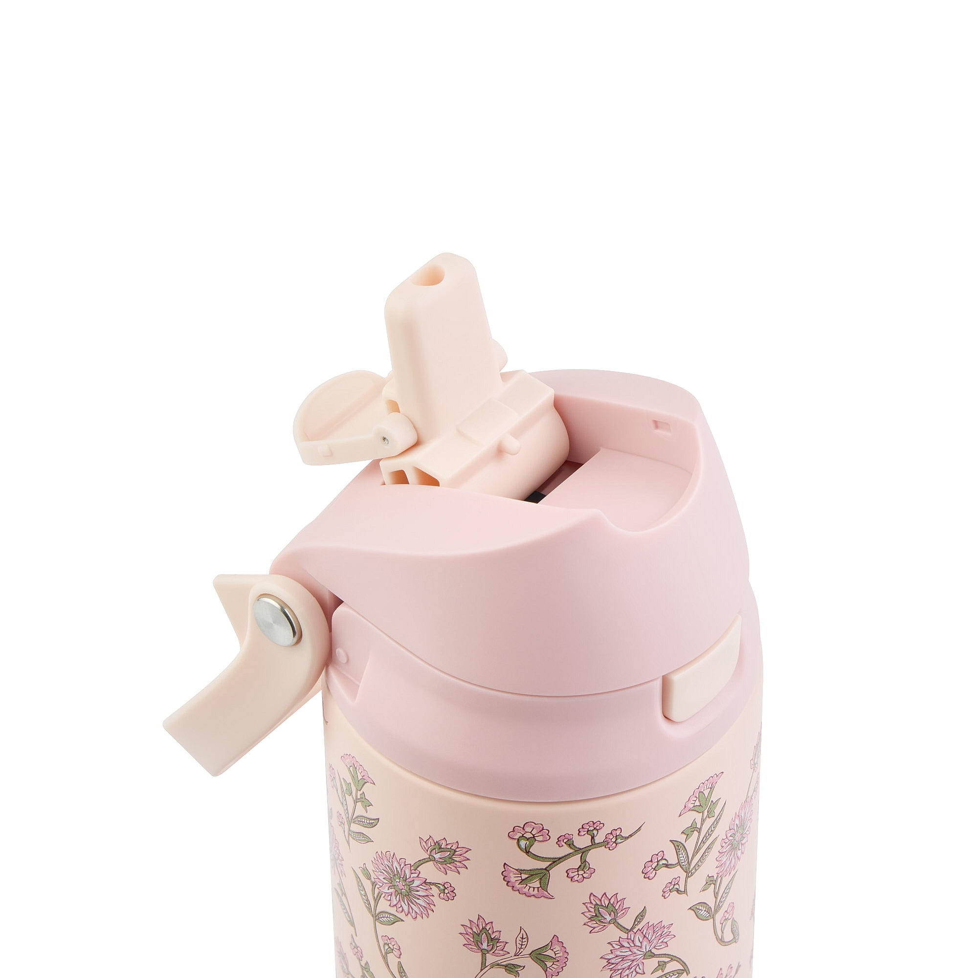 TAL Stainless Steel 2-in-1 Straw and Chug Water Bottle with Push Lid 24 fl oz, Pink Floral, TAL 24oz 2-in-1 - Pink Floral