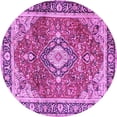 thumbnail image 1 of Ahgly Company Indoor Round Medallion Purple Traditional Area Rugs, 5' Round, 1 of 4