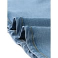 thumbnail image 6 of INSPIRE CHIC Women's Denim Sleeveless V Neck Belted Fit And Flare Shirt Dress XS Blue, 6 of 7