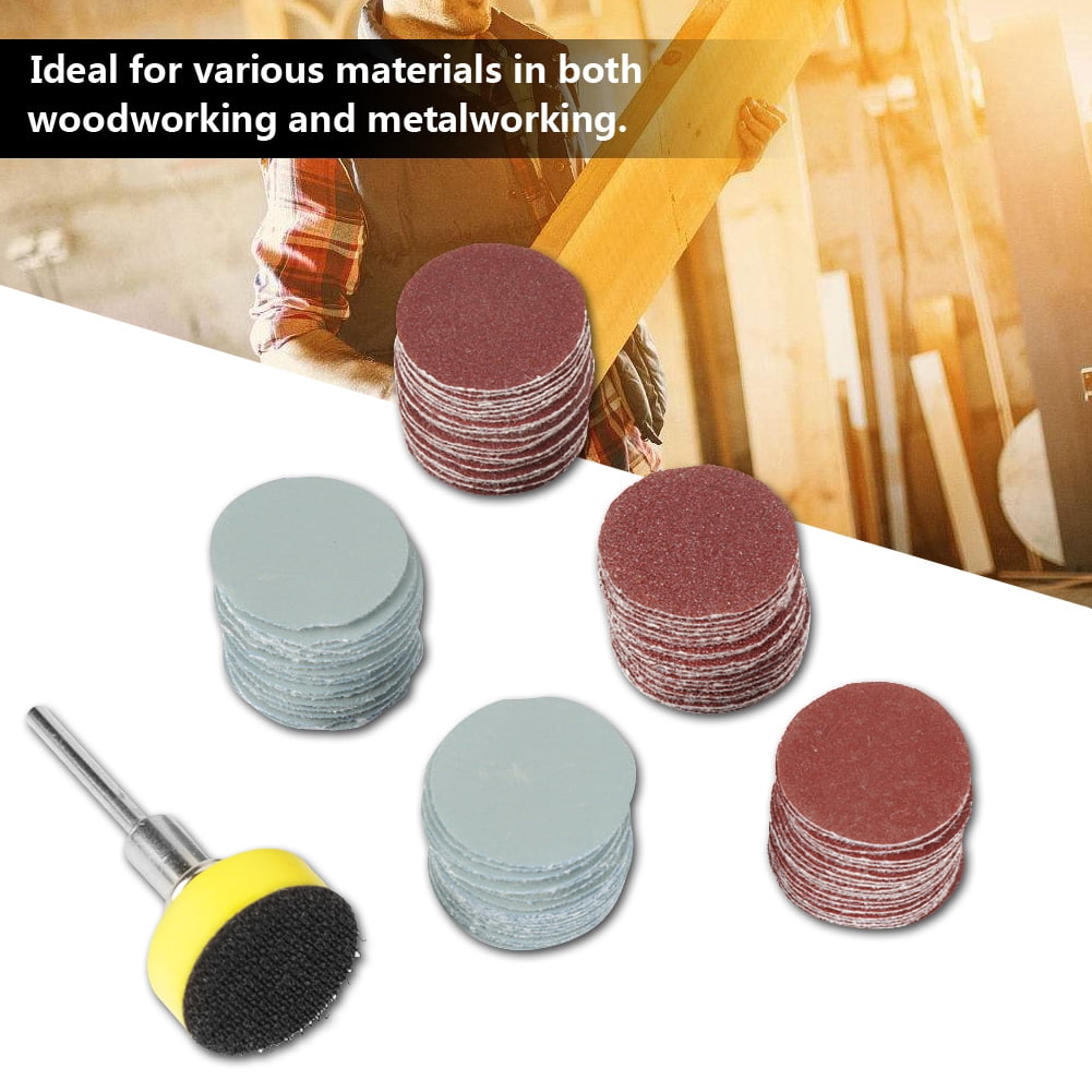 Yosoo Sandpaper, 100pcs Mix Grit Sander Disc Sanding Polishing Paper