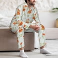 thumbnail image 5 of Mens Pajamas Set, Cute Dog flower Puppy Button Down Long Sleeve Loungewear Sleepwear Pjs sets for Men, 5 of 5