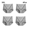 thumbnail image 4 of Qarigey Ropa interior Lencería de cintura alta Body Shaping Ladies Briefs Cómodo Sexy Control Bragas Calzoncillos de talla grande Ropa interior Gris XXL, 4 of 6