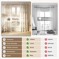 thumbnail image 4 of OLV Boho Curtain Rods 36-88" Heavy Duty with Wood Grain Leaf Finial,Burlywood-white, 4 of 9