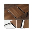 thumbnail image 2 of Ourlova 63 Inch 5 Piece Extendable Dining Table Set For 4 To 8 Modern Space Saving Kitchen Table With 2 Benches and 2 Stools Farmhouse Style Dining Room Furniture Set, 2 of 7