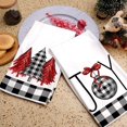 thumbnail image 6 of Christmas Kitchen Towels Set of 2,Black Buffalo Plaid Xmas Tree Dish Towels 18x26 Inch Drying Dishcloth,Farmhouse Home Decoration AD008, 6 of 6
