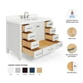 thumbnail image 3 of Ariel Cambridge 43 In. Oval Sink Vanity With White Quartz Countertop In White, 3 of 10