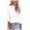 White, variant on Eiyaclvo Long Sleeve Shirts for Women 2025 V Neck Button Down Shirts Lapel Solid Color Tees Loose Fit Going Out Comfy Tops