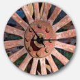 thumbnail image 1 of DesignArt Red Metal Country Wagon Wheel Large Wall Clock, 1 of 2
