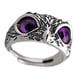 thumbnail image 2 of Anillos de búho de ojo de demonio / Anillos de animales / Fresco / Elegante / Ajustable / Personalizado / Anillo de declaración retro Anillo de Púrpura Yinane Anillos de búho de ojo de demonio, 2 of 6