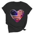 thumbnail image 2 of Vetsdori Women's Patriotic Shirts Red White and Blue July 4th Pullover Graphic USA Years Anniversary Short Sleeve Independence Day,Summer Casual T-shirts for Women Crew Neck, 2 of 7
