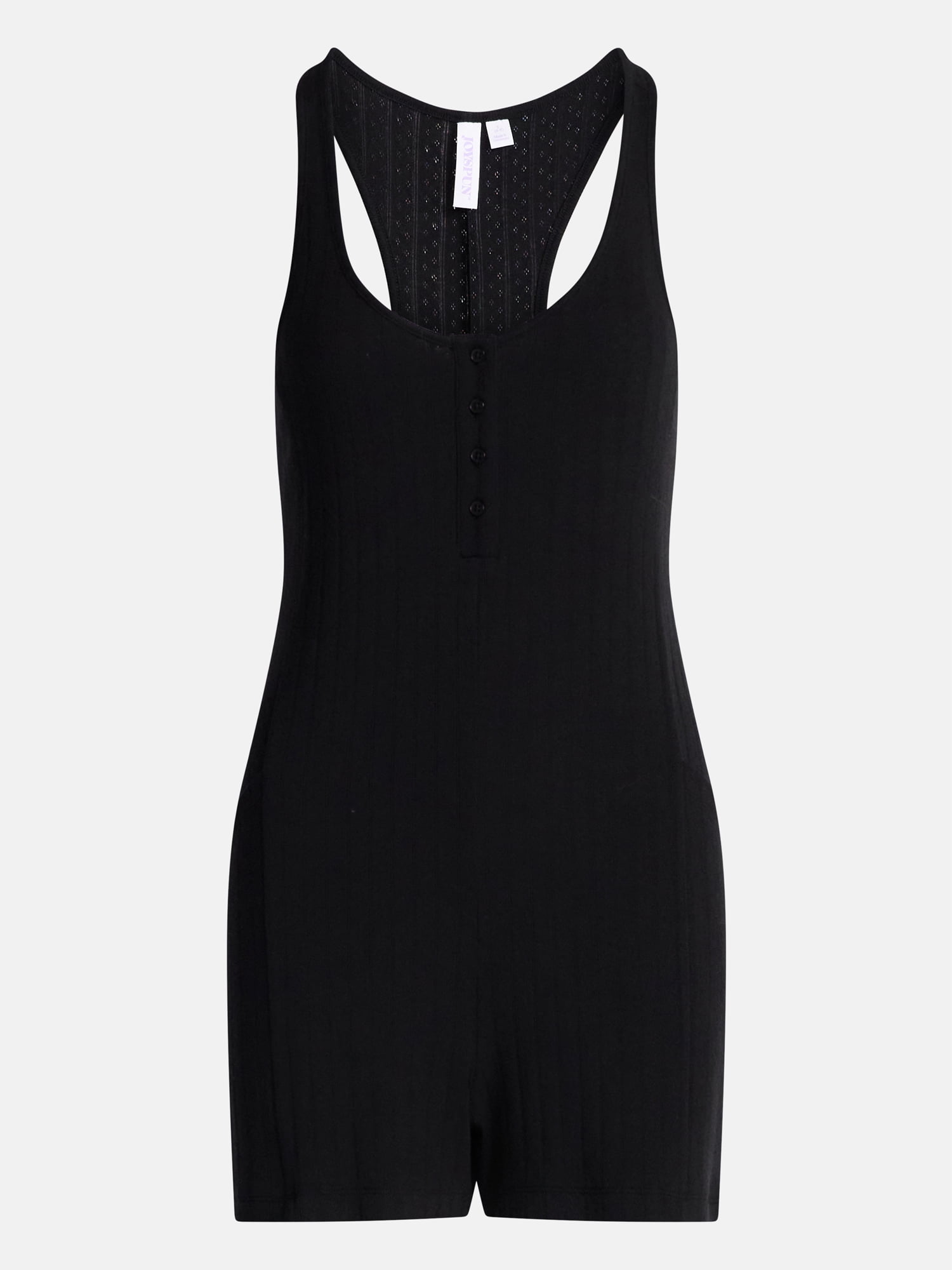 Joyspun Women's Pointelle Sleepwear Romper, Sizes XS-3X