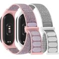 thumbnail image 1 of KOMI 2 Pack Boucle Solo Sangle en Nylon Compatible avec Xiaomi Mi Band 6 5 4 3/Amazfit Band 5 Sangles, Bande de Remplacement Sportive Douce Réglable Colorée pour Xiaomi Mi Band 6 5 (NFC) pour Hommes Femmes, 1 of 5