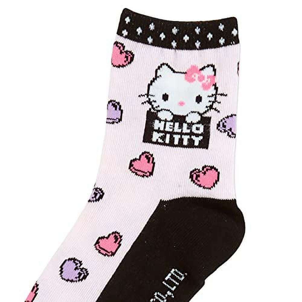 Toddler Girls Sanrio Hello Kitty Christmas Pink& Light Blue Socks 5 1/2 - 6  1/2