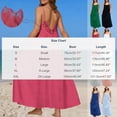 thumbnail image 2 of Zpzdpjkx Women's Lace Trims Backless Spaghetti Strap Maxi Dress Boho Flowy Beach Cover-Up Dress for Summer Vacation Green 2XL, 2 of 7