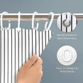thumbnail image 5 of White and Black Shower Curtain for Bathroom Boho Lines Fabric RV Shower Curtains Waterproof Geometric 60x72inches Bathtub Shower Curtain Set with Hooks, 5 of 5