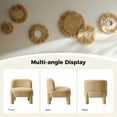 thumbnail image 4 of Tina's Home Modern Accent Chairs Set of 2 Sherpe Fabric Solid Wood Legs Teddy Chairs Living Bedroom Camel, 4 of 8