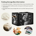 thumbnail image 6 of WOBOGO Cat Black Universe Pattern Square Storage Basket with Waterproof Canvas and PE Lining Durable PU Leather Handles 14.2×10.2×8.3in, 6 of 9