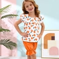 thumbnail image 2 of NIEWTR 2Pcs Summer Outfits Set for Toddler Girls – Flower Short Sleeve T-Shirt + Pants, Perfect Gift Set Summer 2Pcs Gift Outfits Set 2Pcs Summer Beach Outfits 12-18 Months,Orange, 2 of 6