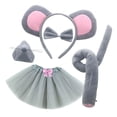 thumbnail image 3 of Disfraz de ratón Niños Cabello para niños para Vestidos con accesorios de disfraces de arco de la nariz para la presentación de de fiesta Estilo C, 3 of 8