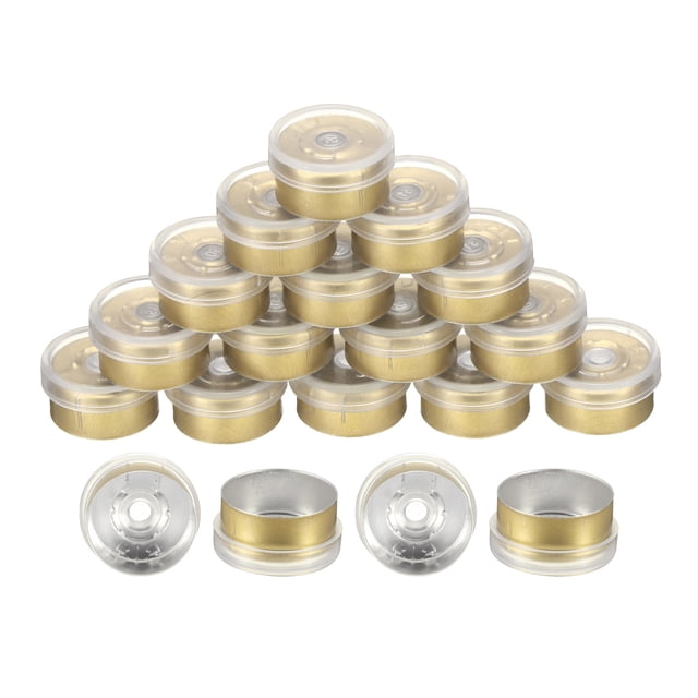 Uxcell Tapas de Flip Off de 13 mm 200PCS Sellos Sin Rebabas Tapas de Flip Off para Frascos de Vidrio Botellas Liofilizadas, Transparente/Dorado Verde