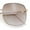 Gold Clear - Light Brown, variant on Womens Rectangle Exposed Lens Edge Thin Metal Rim Designer Fashion Sunglasses Gold Brown - Brown