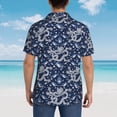 thumbnail image 4 of Honeii Dragon Print Men’s Hawaiian Shirt,Classic Button-Down Short Sleeve Shirt, for Beach, Vacation, and Outdoor Activities,Medium, 4 of 7