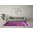 thumbnail image 3 of Ahgly Company Indoor Square Oriental Pink Traditional Area Rugs, 3' Square, 3 of 4