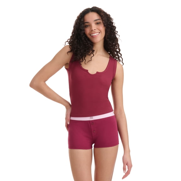 Mills by Millie Bobby Brown Women's Sleep Split Neck Tank, Sizes XS-XXXL