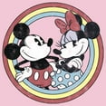 thumbnail image 2 of Girl's Mickey & Friends Mickey and Minnie Retro Circle Graphic Tee Light Pink Large, 2 of 4
