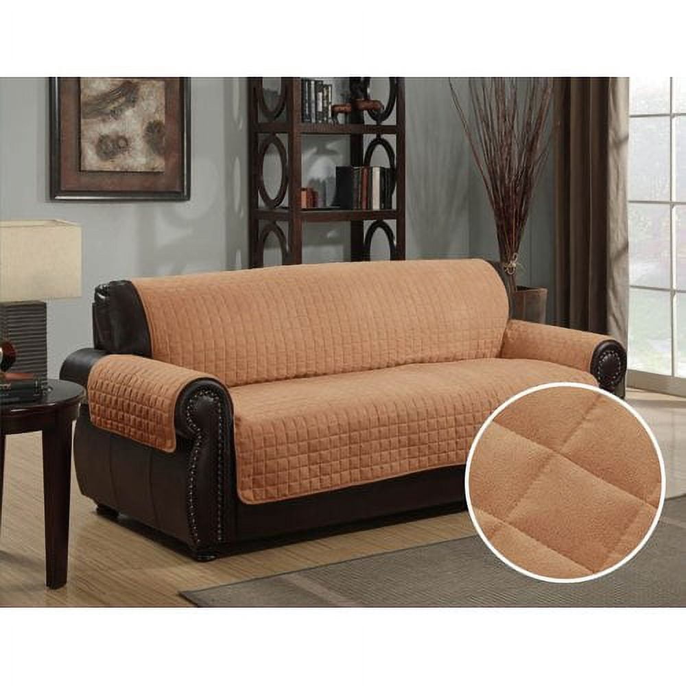 Furniture Protector Pet Cover Quilted Microsuede Sofa 70' x 110' - Brown