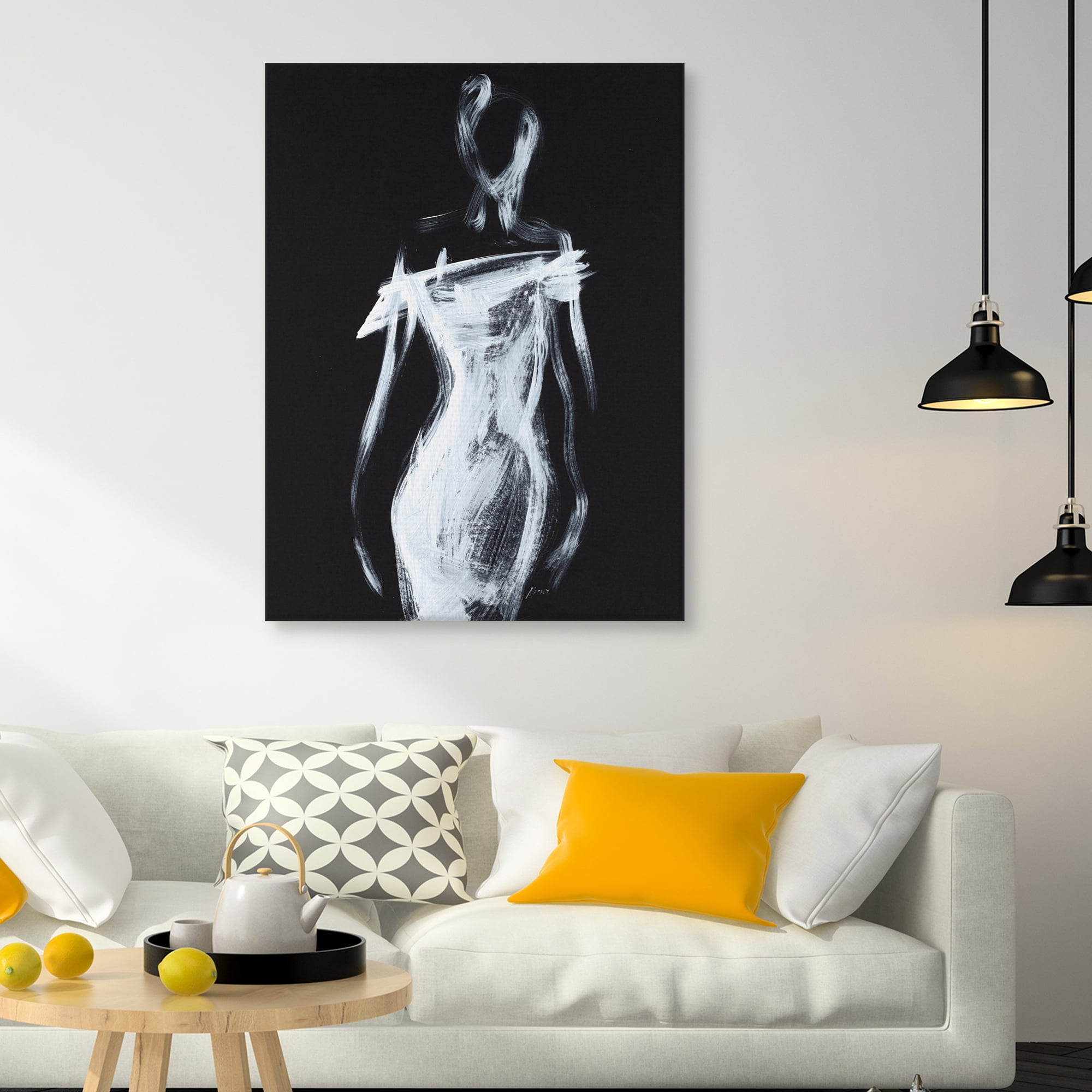 Fashion Silhouette by Shawn Mackey Canvas Art Print