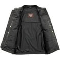 thumbnail image 4 of First Mfg Co - Titan - Men's Motorcycle Biker Riding Black Leather Jacket - 3X Large, 4 of 5