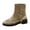 Khaki, variant on Fold over Mid Calf Combat Boots for Women 2025 Roman Vintage Studded Leather Foldover Riding Boots Black Size 6
