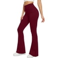 thumbnail image 2 of Yoga Pants with Pockets for Women High Waisted Tummy Control Stretchy Flare Leggings Breathable Bootcut Workout Pants, 2 of 6