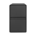 thumbnail image 6 of Modern Narrow Nightstand, Bedside Table with 2 Drawers, Slim Bedroom Storage Cabinet for Small Spaces Solid Wood (Dark Grey), 6 of 22