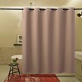 thumbnail image 3 of Solid Color Imitation Flax Fabric Bathroom Shower Curtain Waterproof Shower Curtain Liner Bath Screen Curtain For Bathroom Gift, 3 of 6