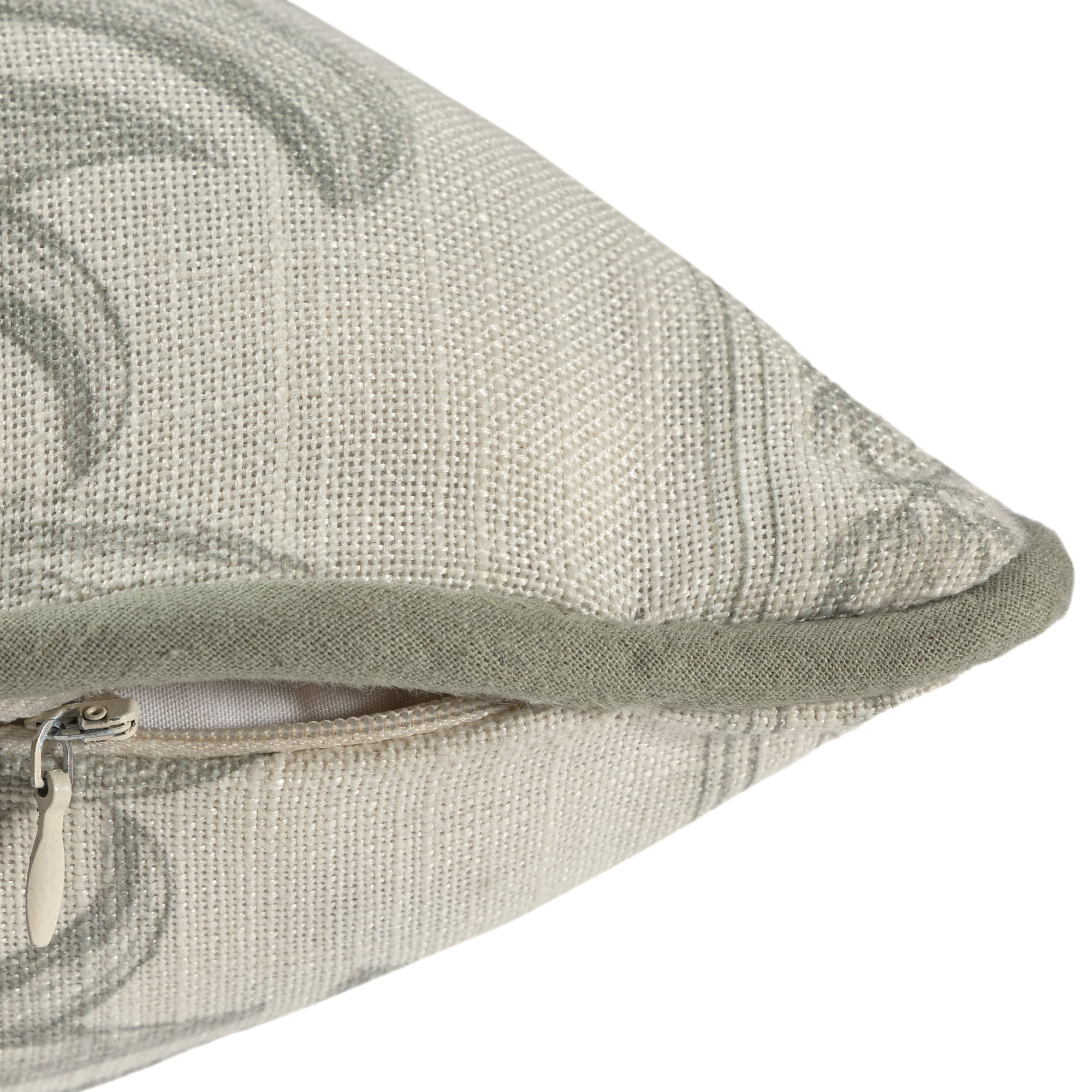 Harlow Hill Alton 20" x 20" Sage/Ivory Damask Recycled P.E.T. Adult Decorative Throw Pillow Cover
