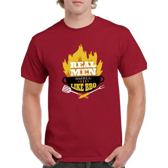 Real Men Smell Like Bbq T-Shirt Men -Smartprints Designs, Male x-Large