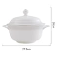 thumbnail image 2 of Ceramic Soup Bowl with Lid,Double Handle Soup Tureen,Serving Bowl for Cereal, Ramen, Stew, Decorative Tableware for Restaurant Home Kitchen, 2 of 7