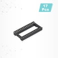 thumbnail image 3 of Uxcell 17Pcs DIP IC Chip Socket Adapter 15.24mm Row Pitch 28 Pin IC Assortment Kit 2.54mm/0.1" Pitch for Breadboard Project, PCB Board Design, 3 of 5